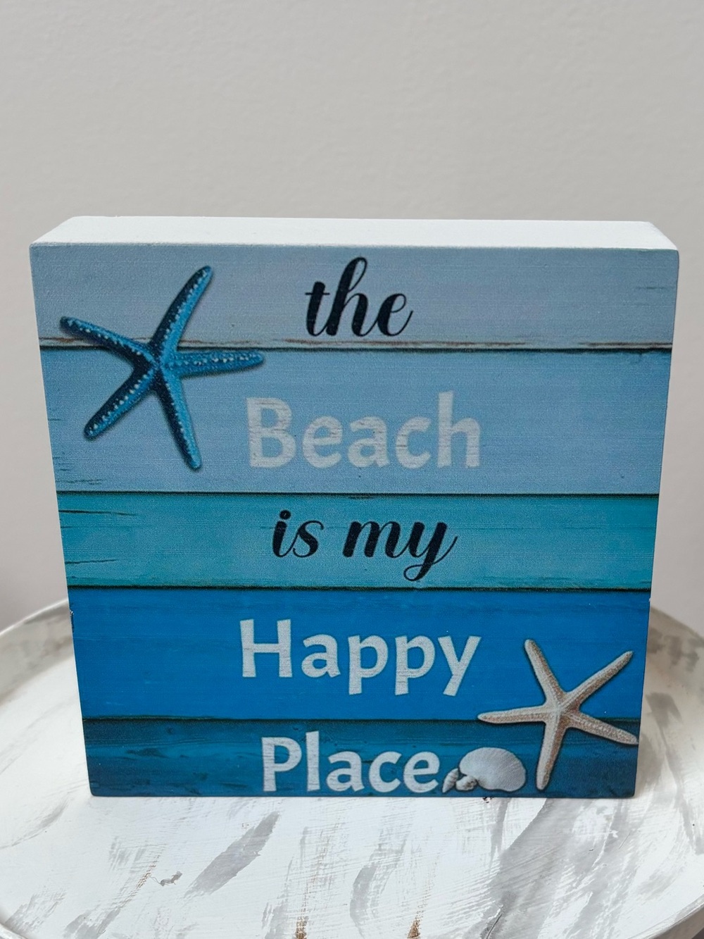 The Beach is my Happy Place ~ Table Top Sign ~ Ocean, Beach Farmhouse decor